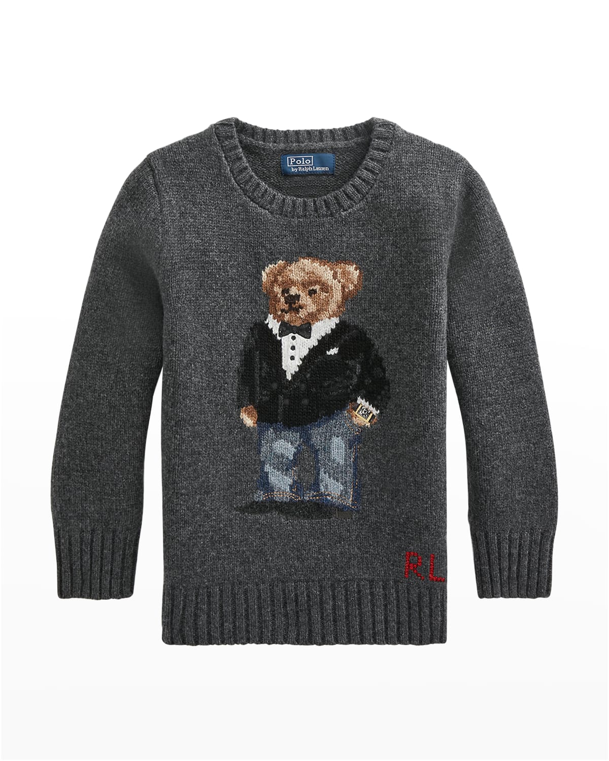 Bear Knitted Sweater Jumper Long Sleeve