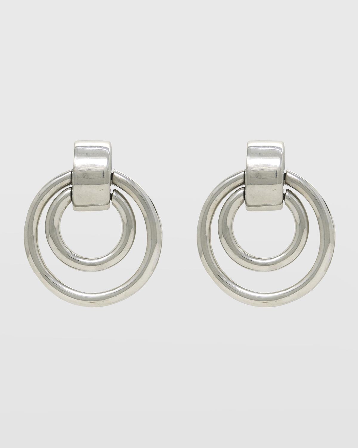 Ben-Amun Gold Hammered Clip-On Hard Hoop Earrings | Neiman Marcus