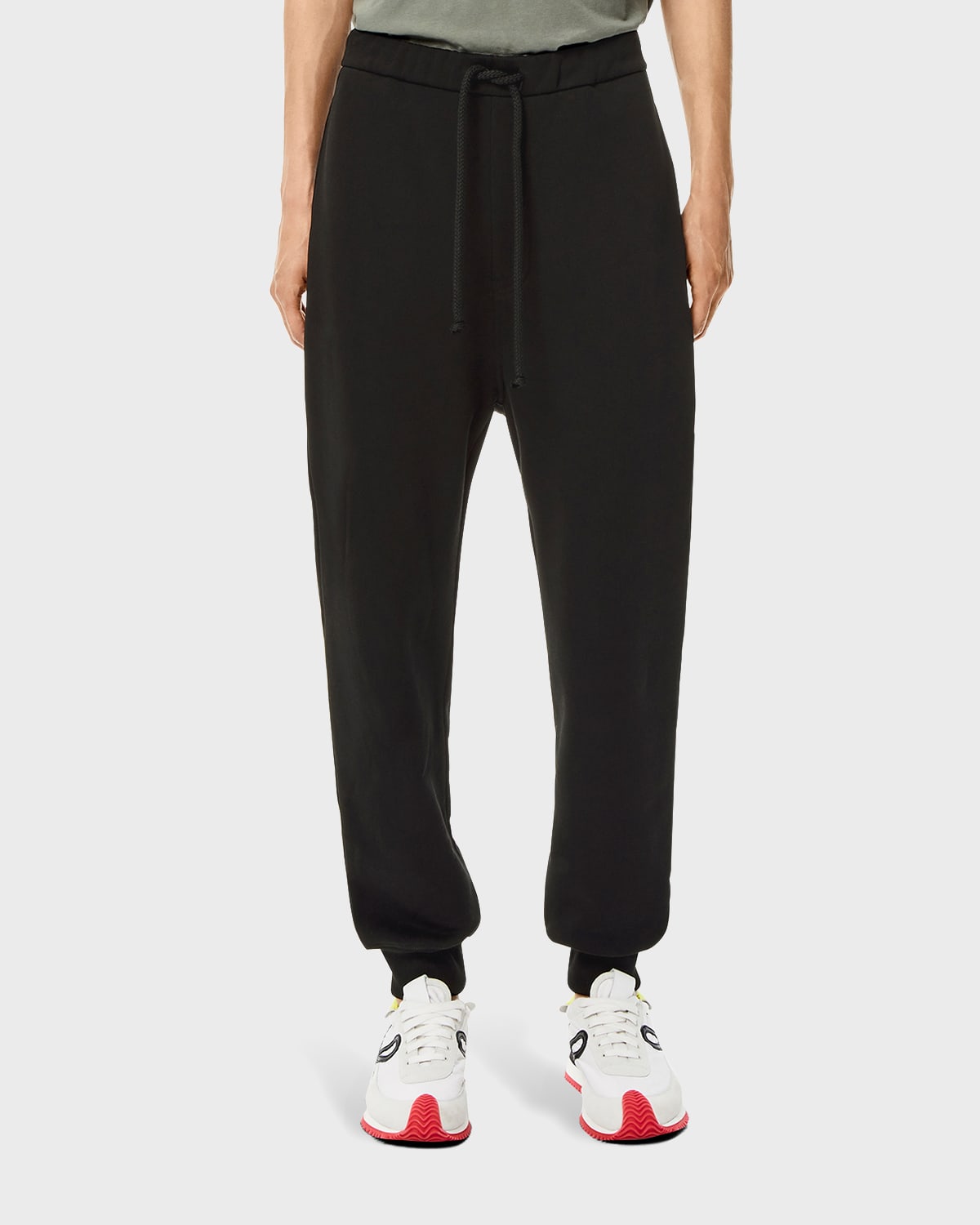 PURPLE Men's Distorted-Logo French Terry Sweatpants | Neiman Marcus
