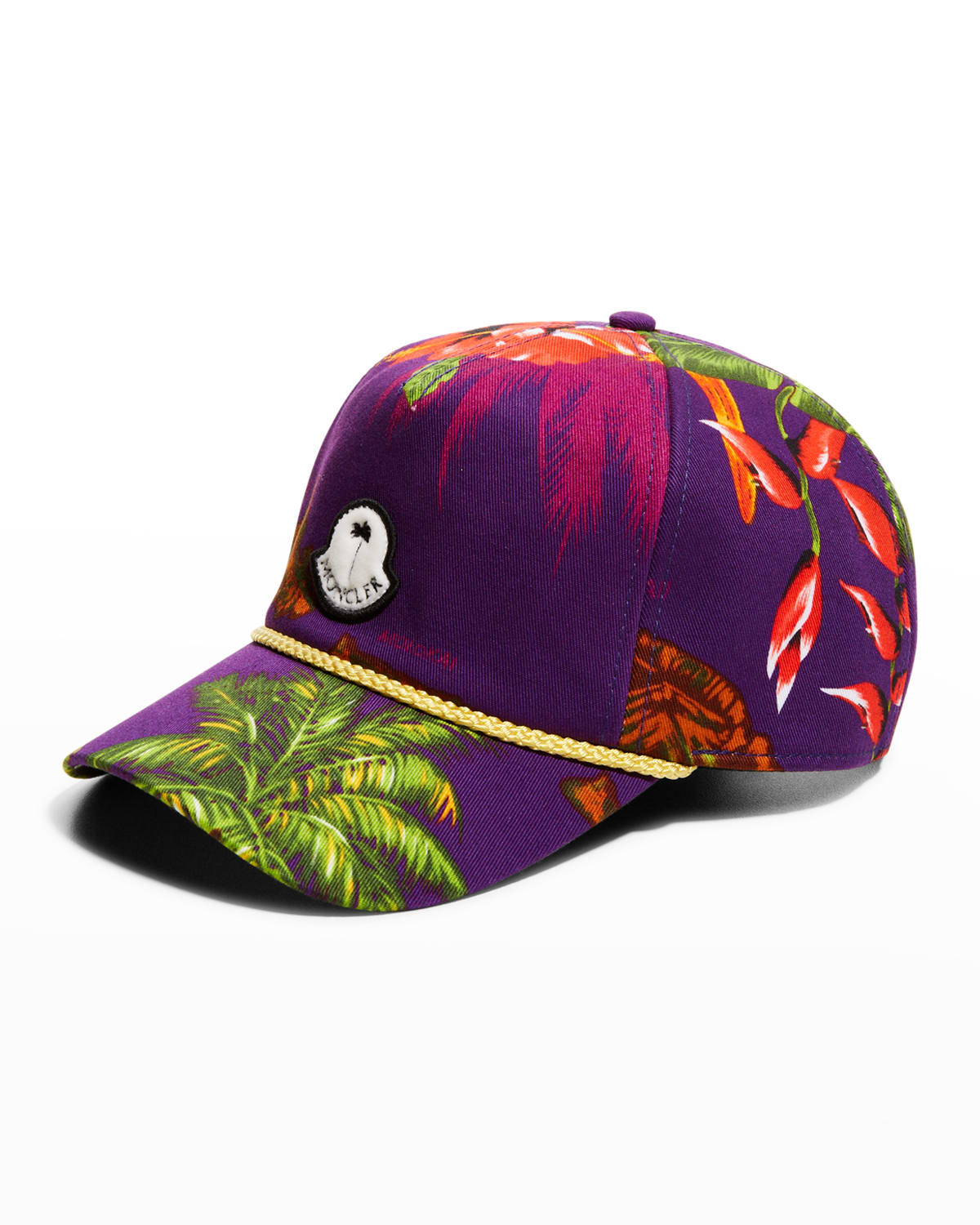 【新品タグ付】MONCLER × Palm Angelsキャップ 帽子 紫 Moncler Genius Men's Palm Angels Tropical Baseball Cap | Neiman Marcus