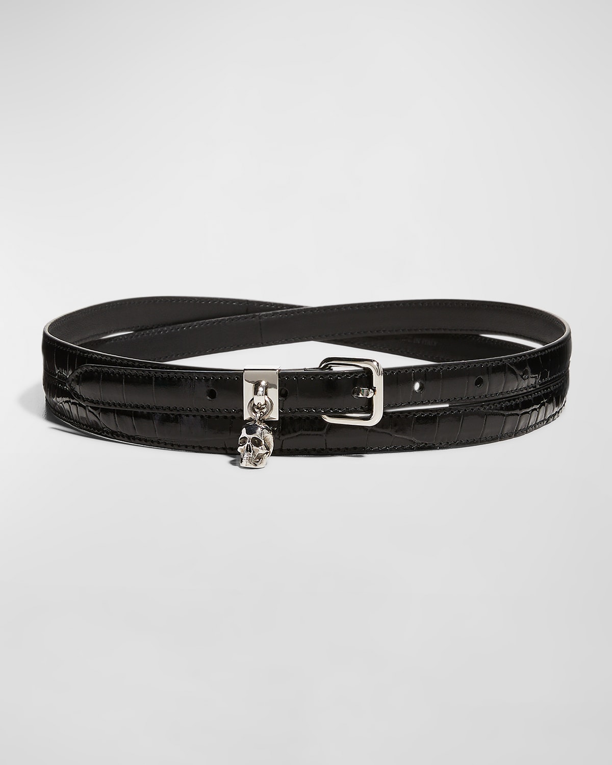 Alexander McQueen Double Long Leather Belt | Neiman Marcus