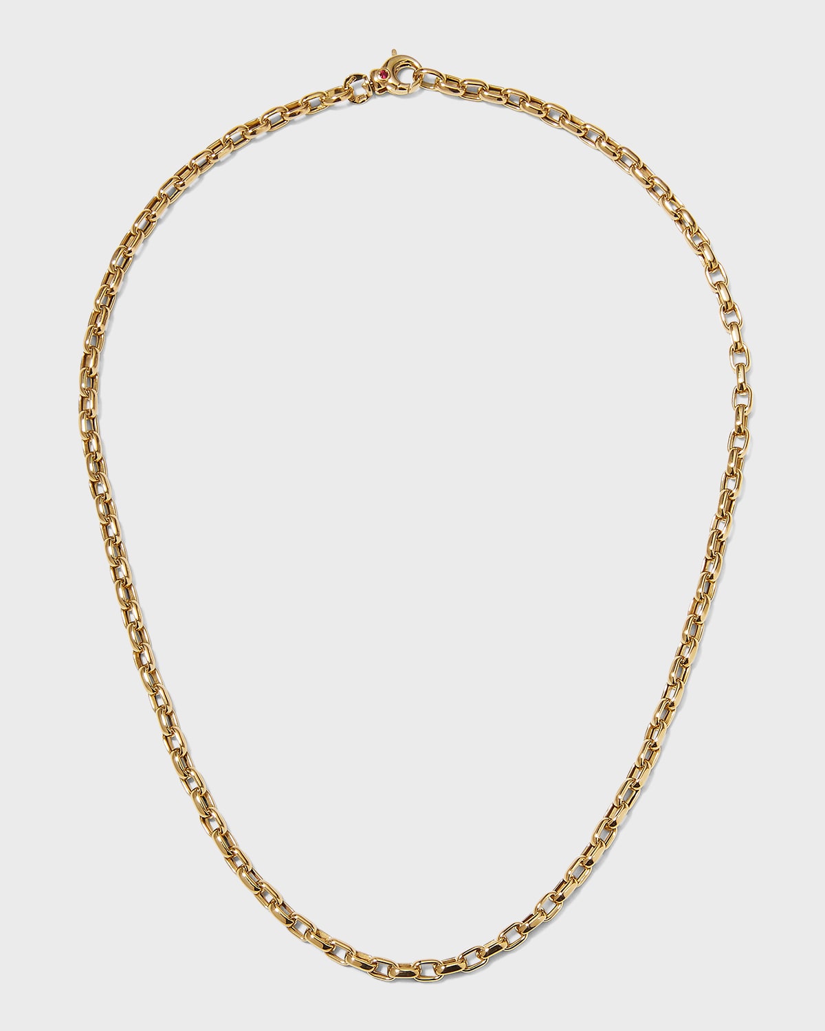 Roberto Coin Yellow Gold Alternating Long and Short Oval Link Chain ...