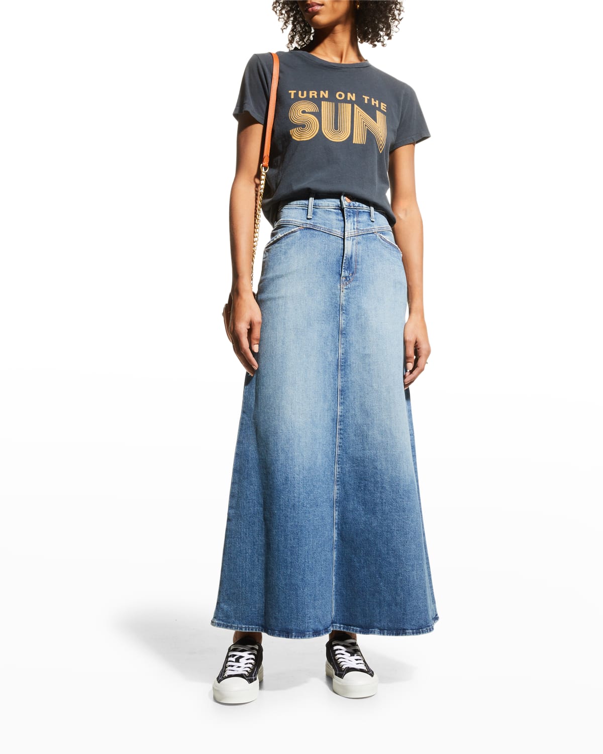 スカート MOTHER THE YOKE FRONT CIRCLE MAXI SKIRT MOTHER Yoke Front Circle Maxi Skirt | Neiman Marcus