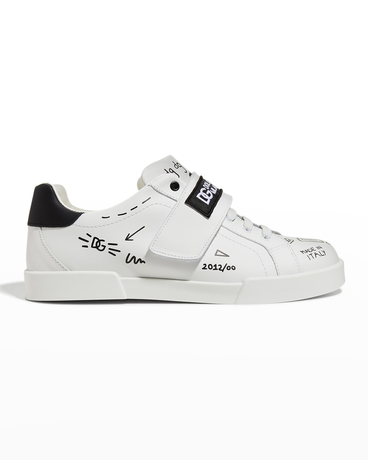 Dolce&Gabbana Kid's Graffiti Grip-Strap Sneakers, Size 29-36 | Neiman ...