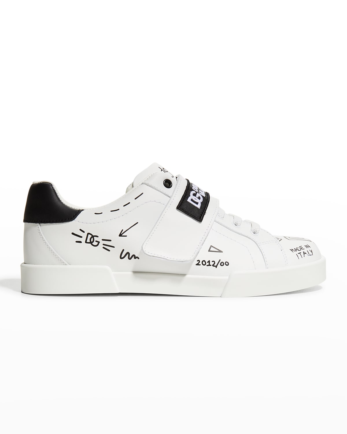 Dolce&Gabbana Kid's Graffiti Grip-Strap Sneakers, Toddler | Neiman Marcus