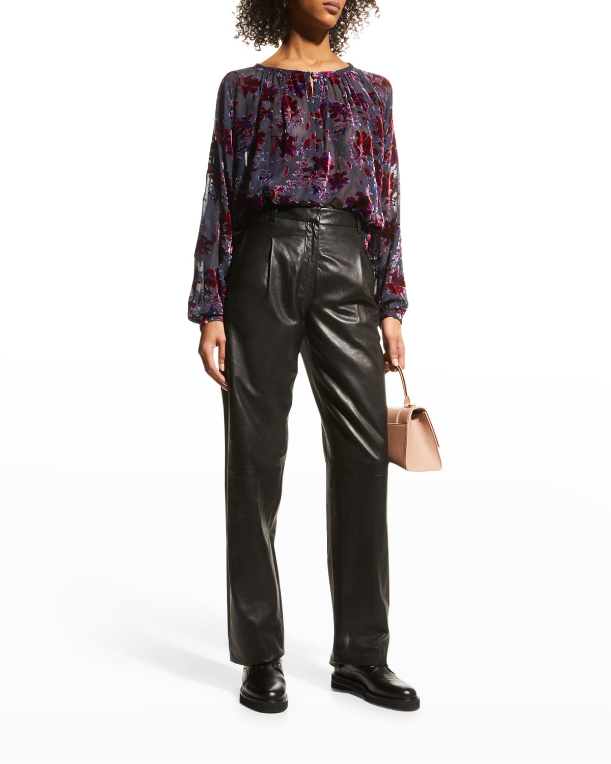 Polo Ralph Lauren Ruffle-Trim Plaid Button-Down Shirt | Neiman Marcus
