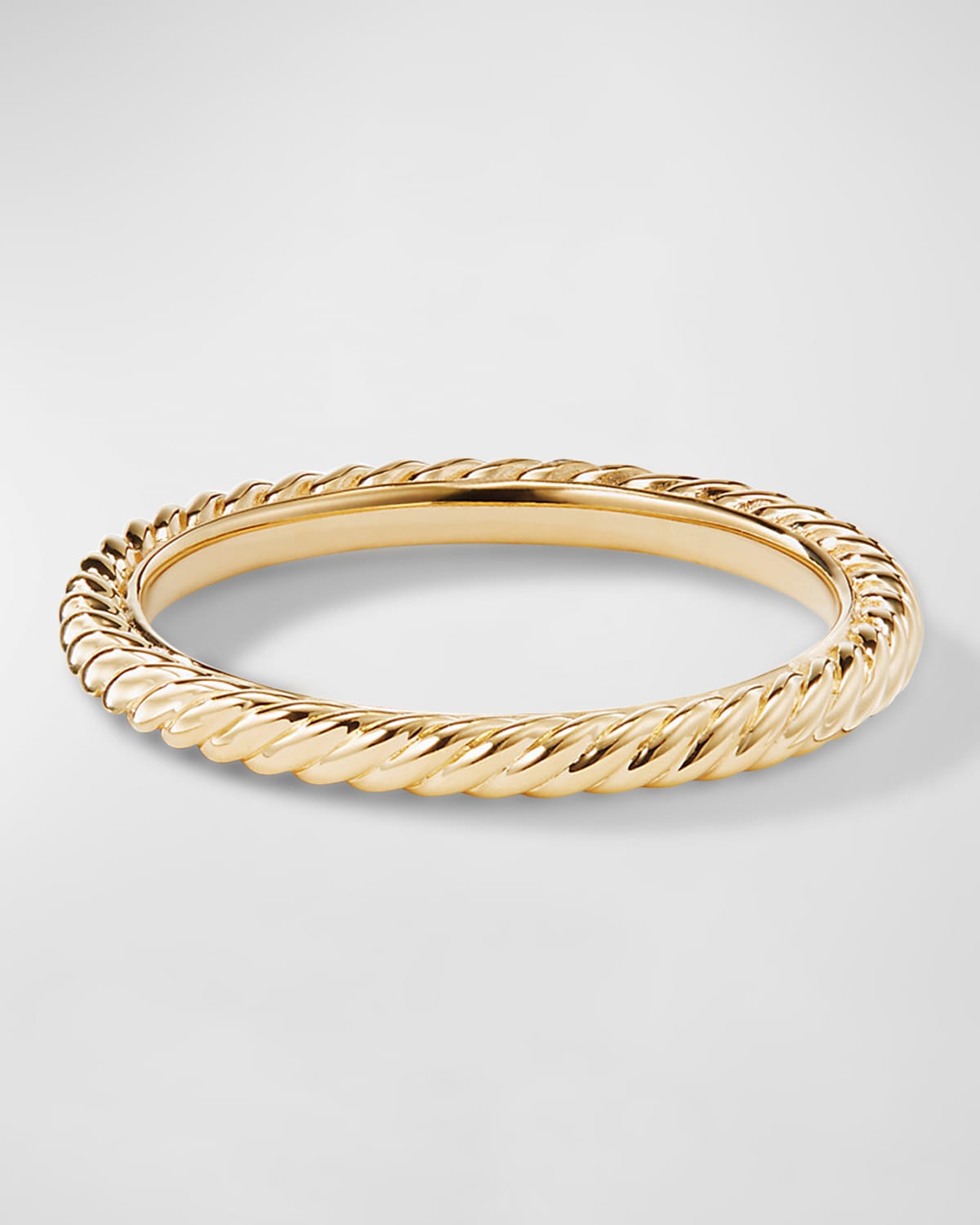 David Yurman Cable Collectibles Stack Ring with Diamonds in 18K Gold ...