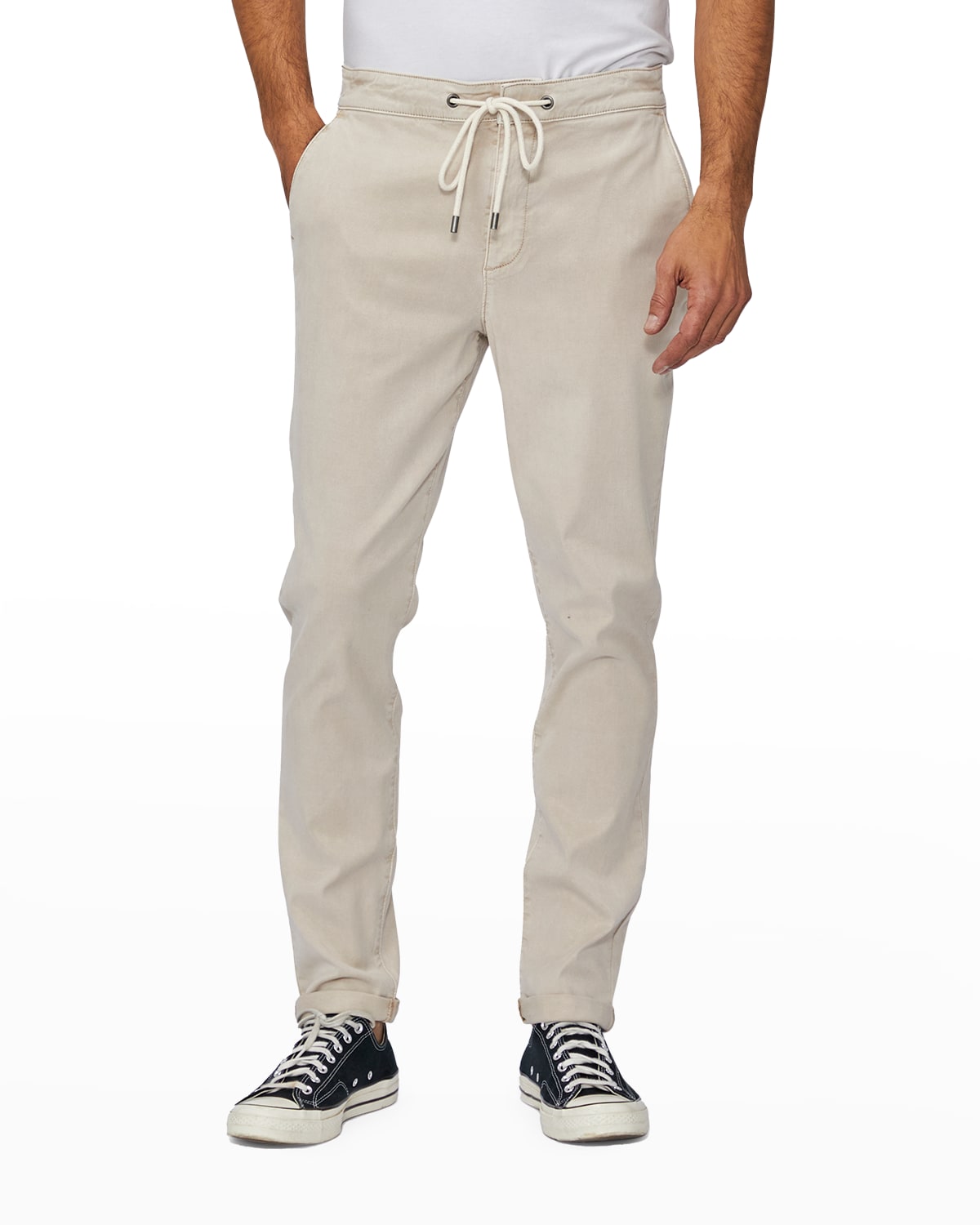 PAIGE Men's Fraser Stretch Twill Cuffed Pants | Neiman Marcus