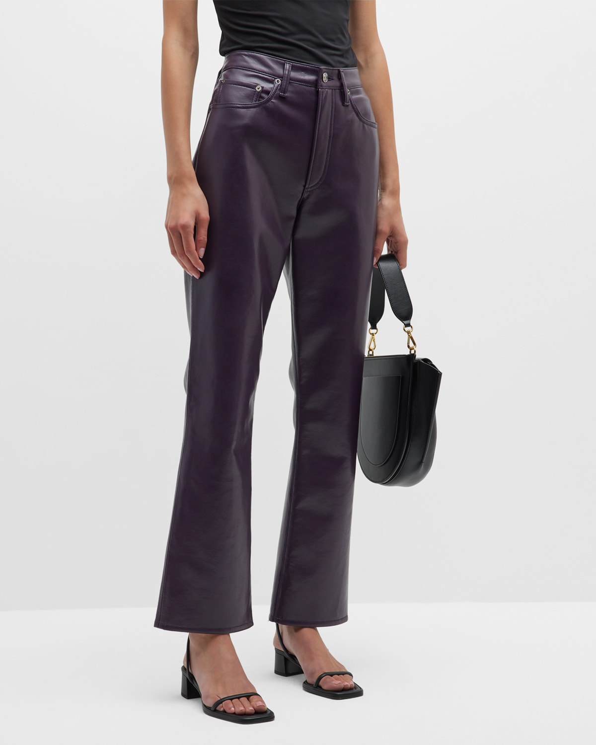 agolde leather pant