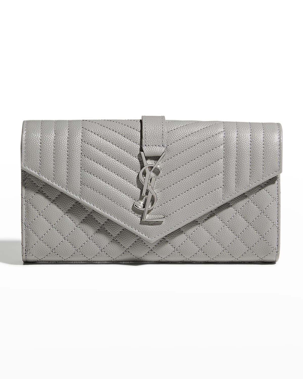 Saint Laurent YSL Triquilt Flap Continental Wallet Neiman Marcus