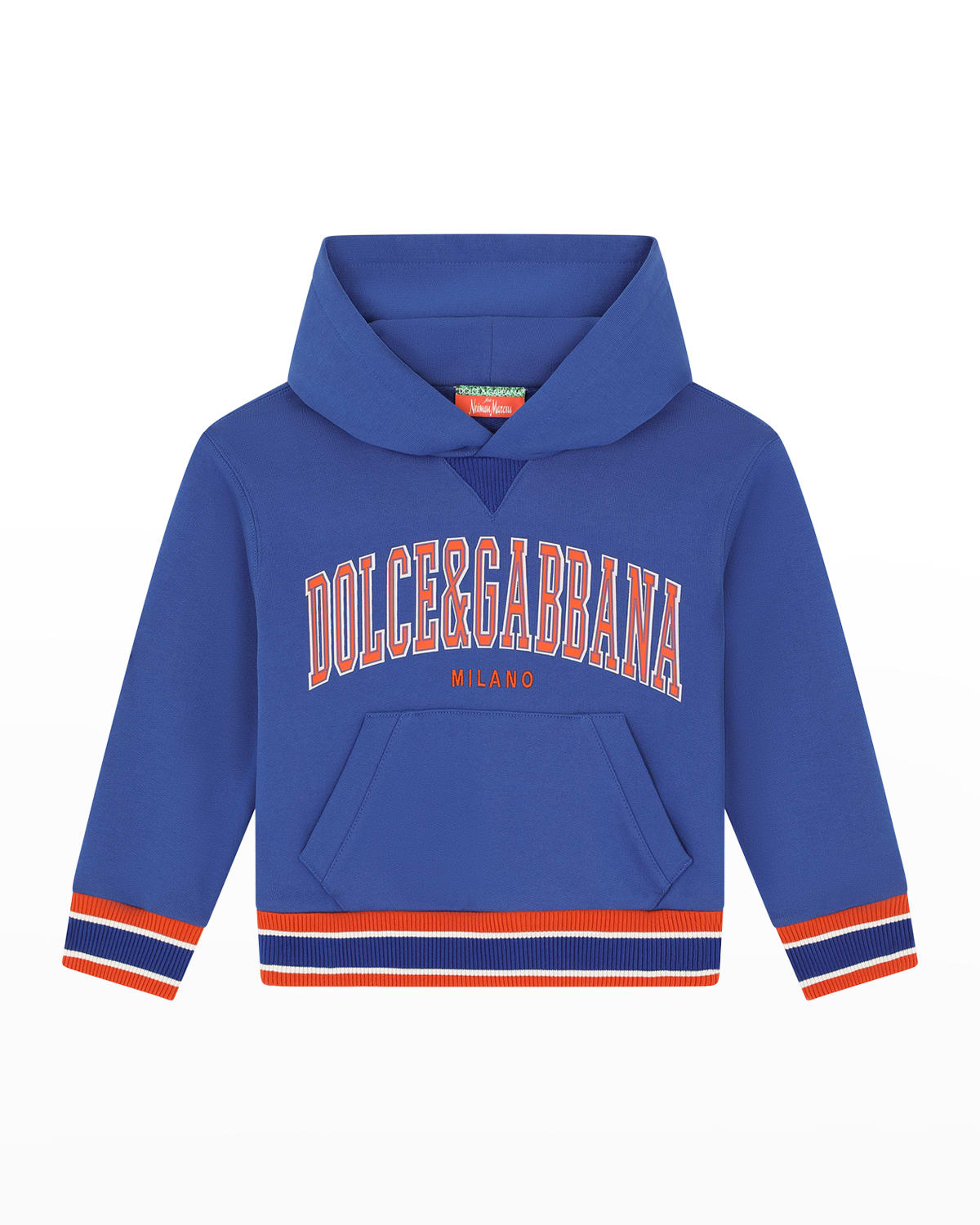 e*n様 D&G / Dolce & Gabbana ロゴ入り 青 パーカー Dolce&Gabbana Boy's Interlocking DG Logo Embroidered Hoodie, Size