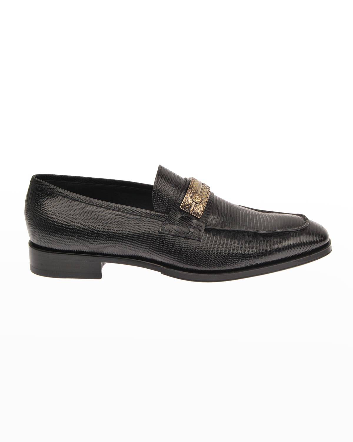 Roberto Cavalli Men's Snake-Embossed Leather Loafers | Neiman Marcus