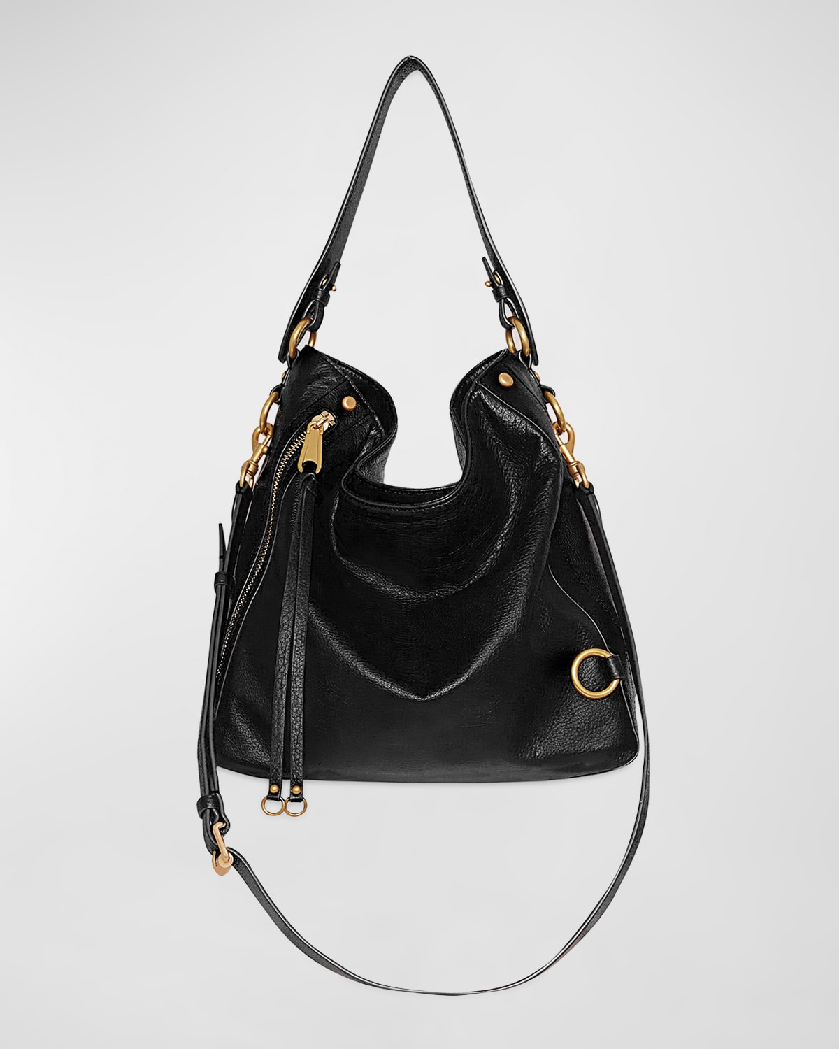 Staud Rey Croc-Embossed Hobo Bag | Neiman Marcus