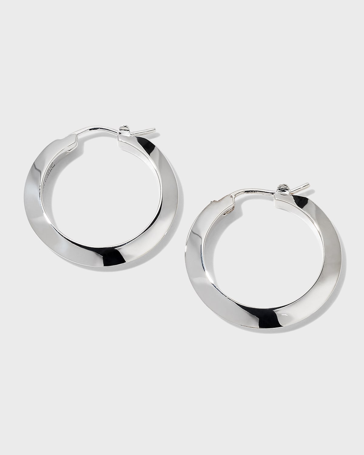 Bottega Veneta Obsidian Hoop Earrings | Neiman Marcus