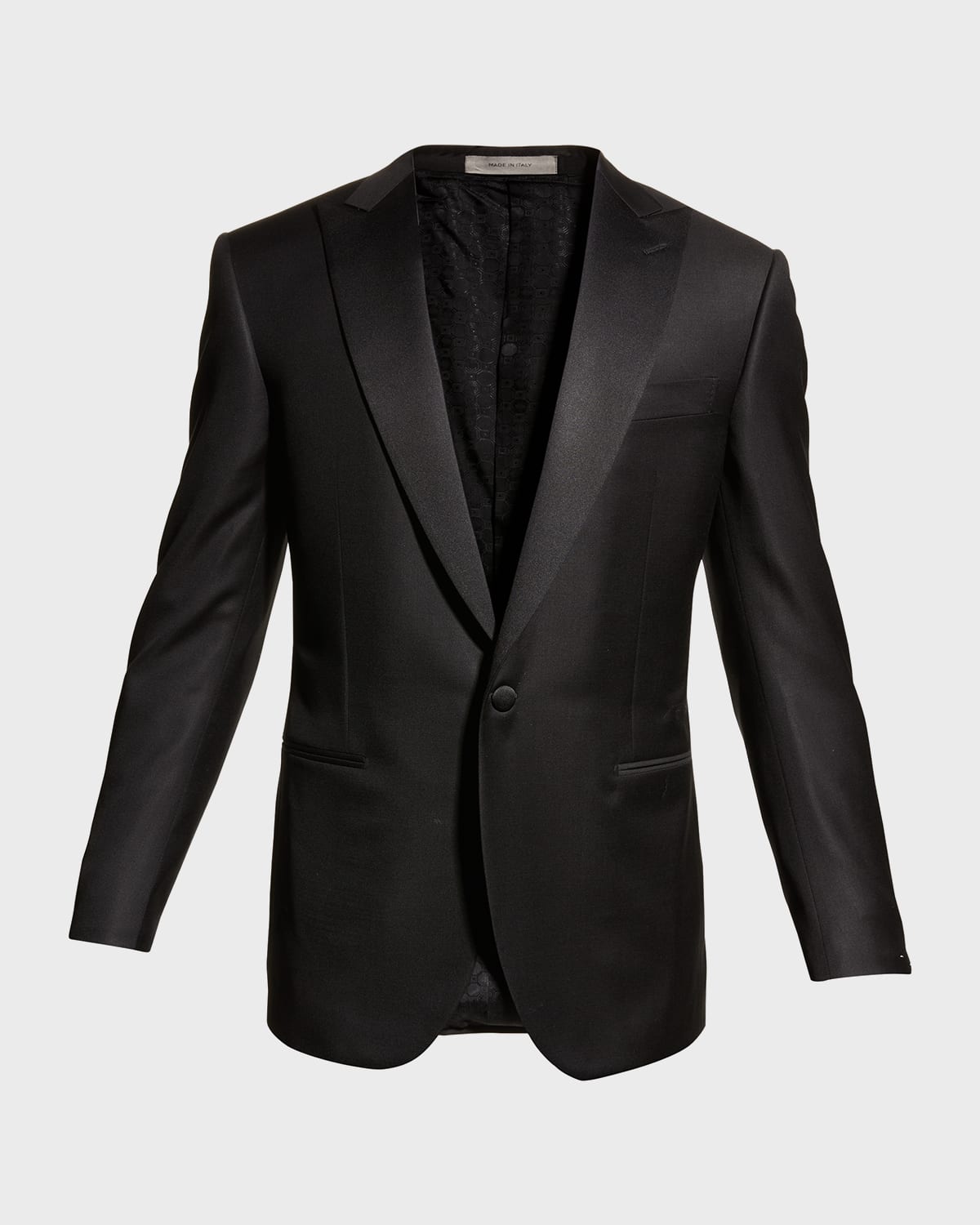 Emporio Armani Men's Solid PeakLapel Tuxedo Neiman Marcus