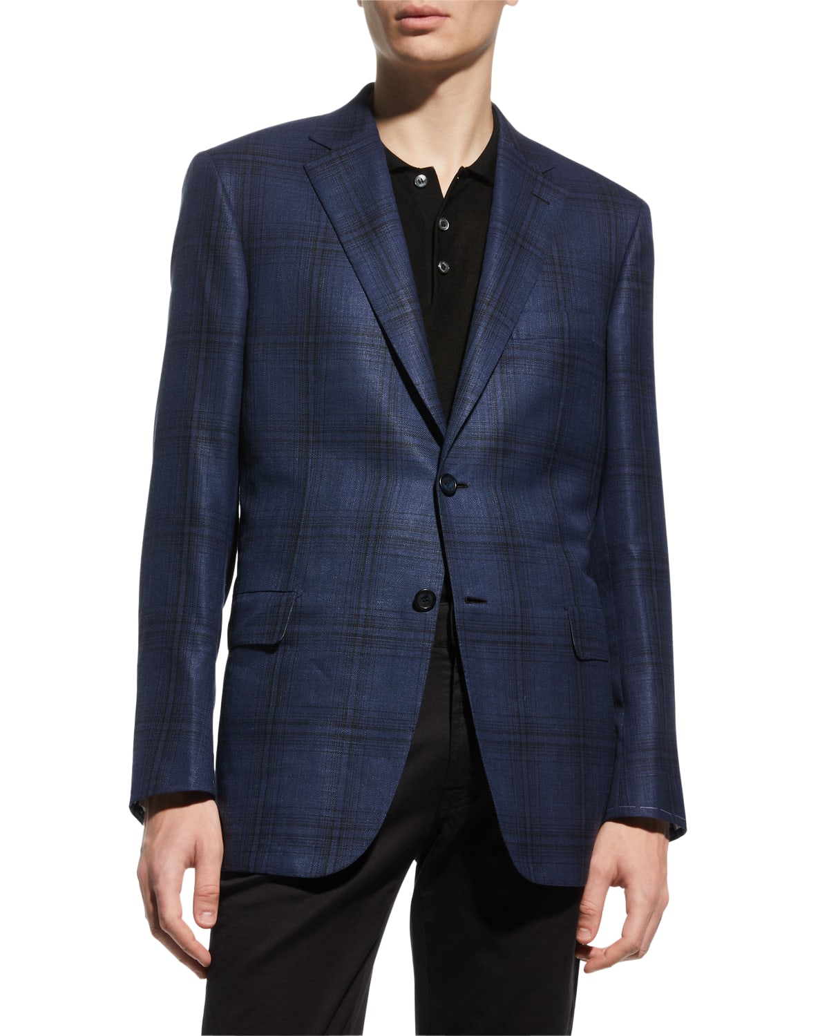 Brioni Men's Cashmere Plaid Sport Jacket | Neiman Marcus