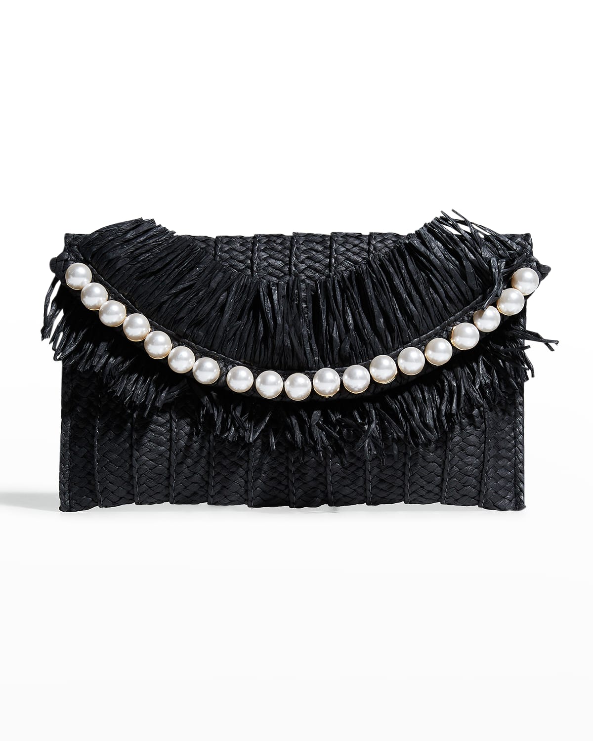 BTB Los Angeles 3 Heart Straw Clutch Bag Neiman Marcus