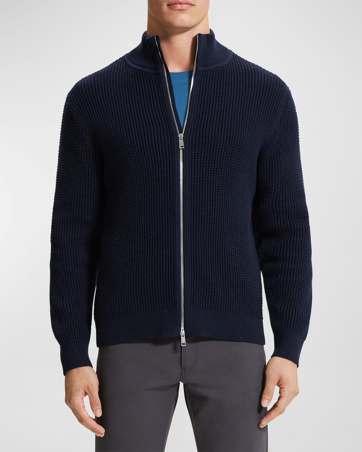 Theory Men's Gary Full-Zip Knit Sweater | Neiman Marcus