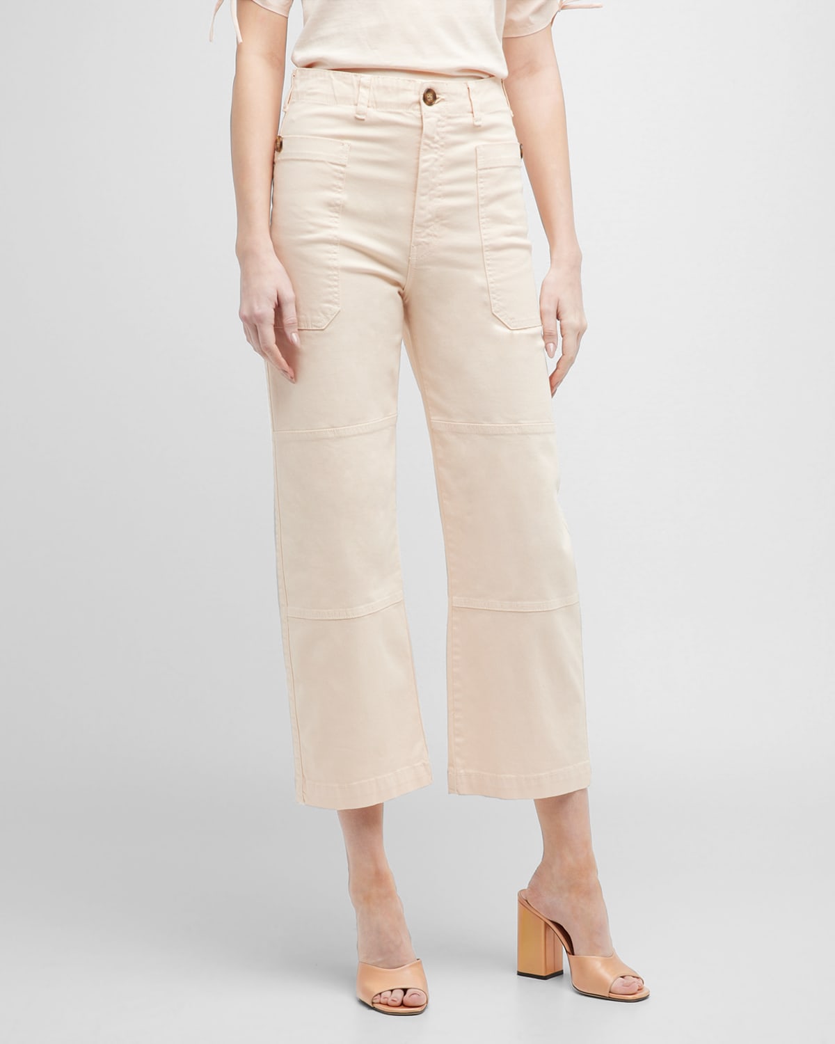 SIMKHAI Lionelle Twill Utility Cargo Pants Neiman Marcus