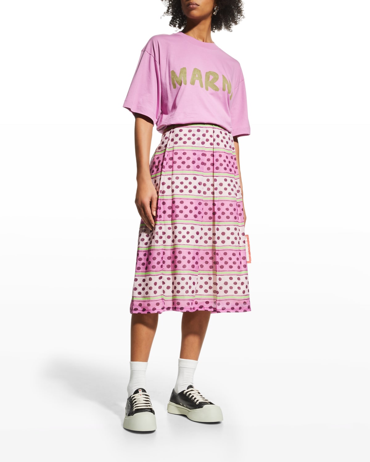 marni polka dot skirt