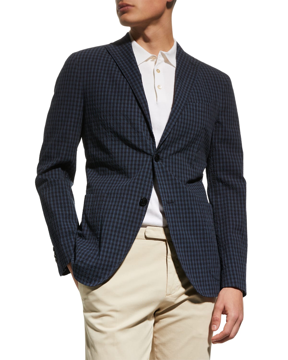 Isaia Men's Check Sport Coat | Neiman Marcus