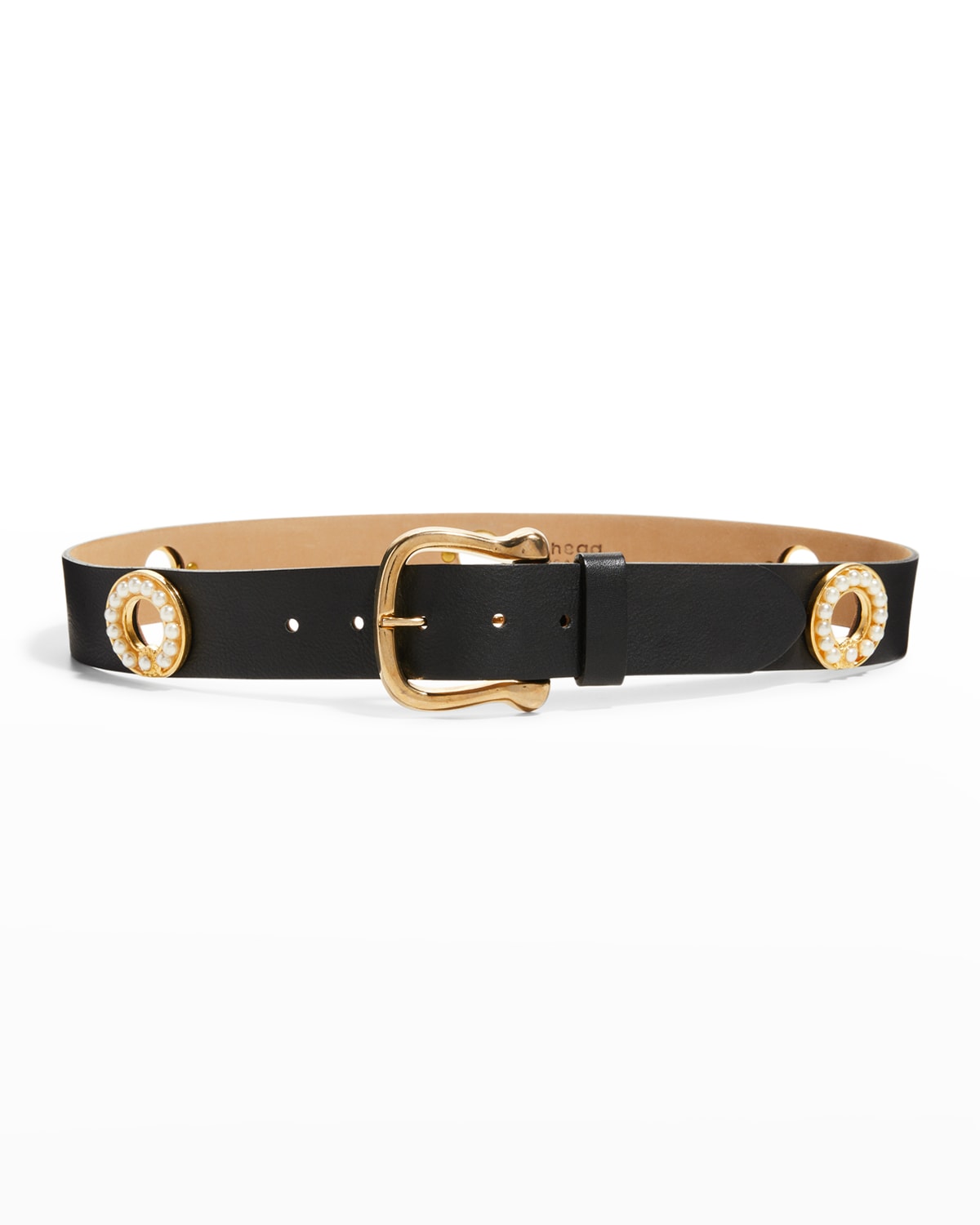 Streets Ahead Starburst Leather Buckle Belt Neiman Marcus