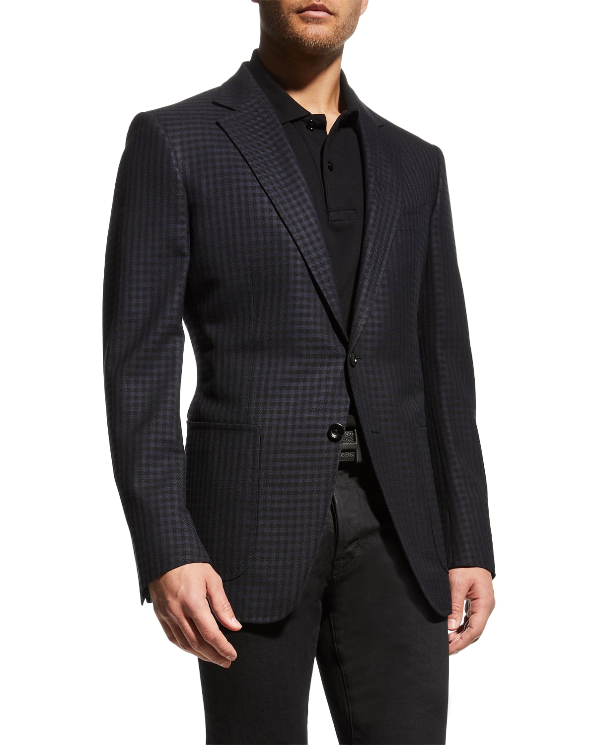Zegna Men Wool And Silk Blend Jacket