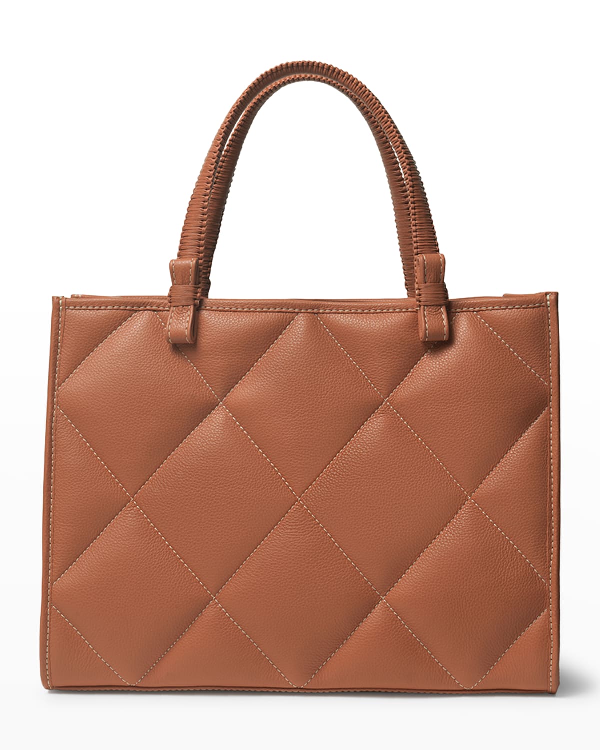 Callista Mini Quilted Leather Tote Crossbody Bag Neiman Marcus