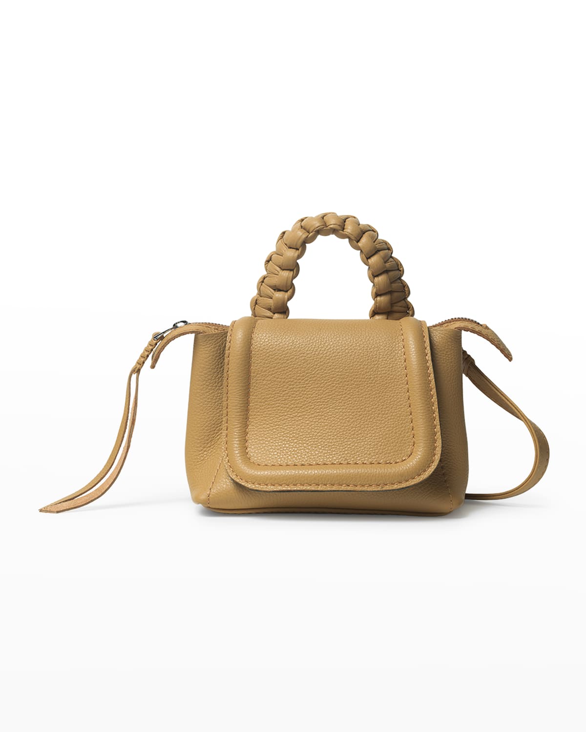 Callista Flap Braided Leather Shoulder Bag | Neiman Marcus