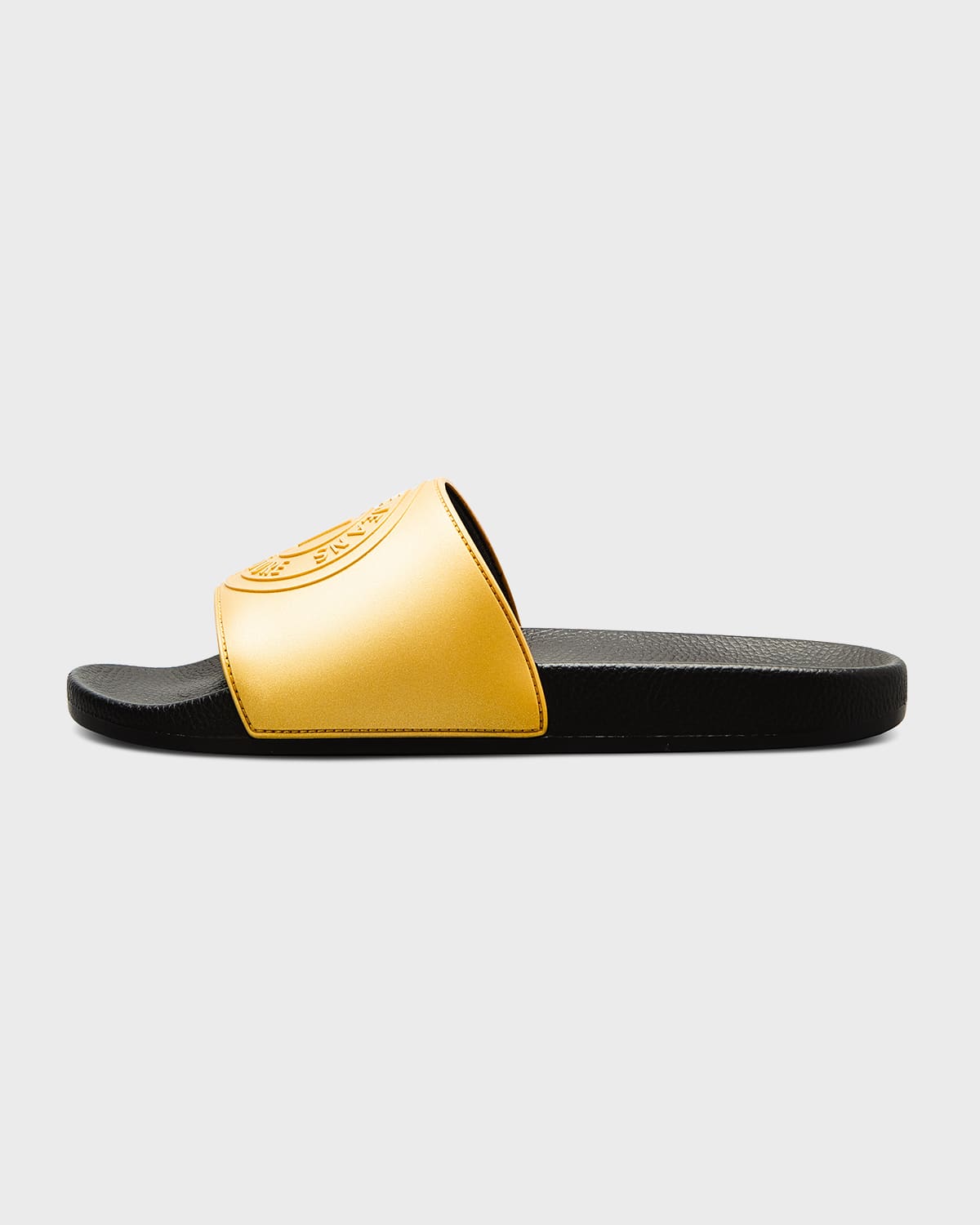 Versace Men's Baroque & Medusa Head Embossed Pool Slides Neiman Marcus