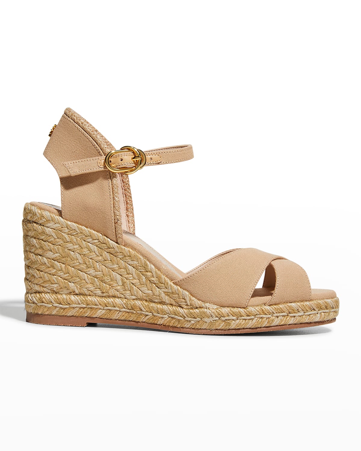 Stuart Weitzman Island Patent Slingback Espadrille Sandals Neiman Marcus