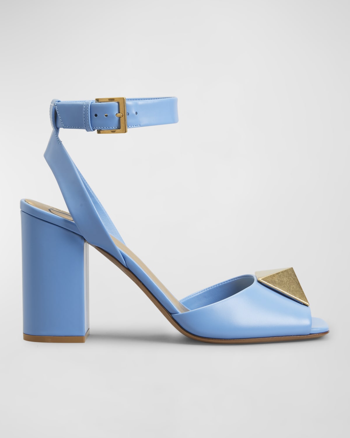 Valentino Garavani Brown Goatskin Strap-On Sandals