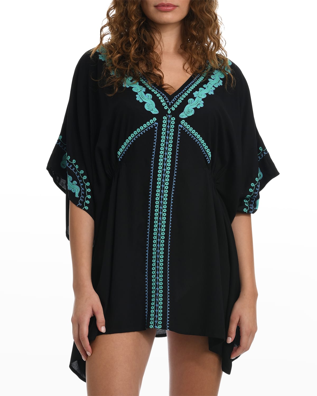 embroidered caftan dress