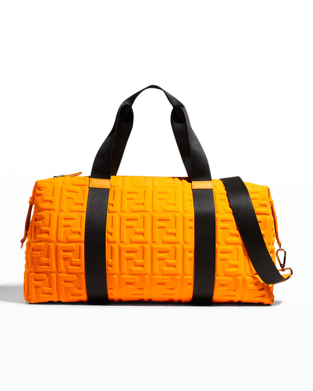 Fendi Kid's FF Allover Duffle Bag With Text Logo Neiman Marcus