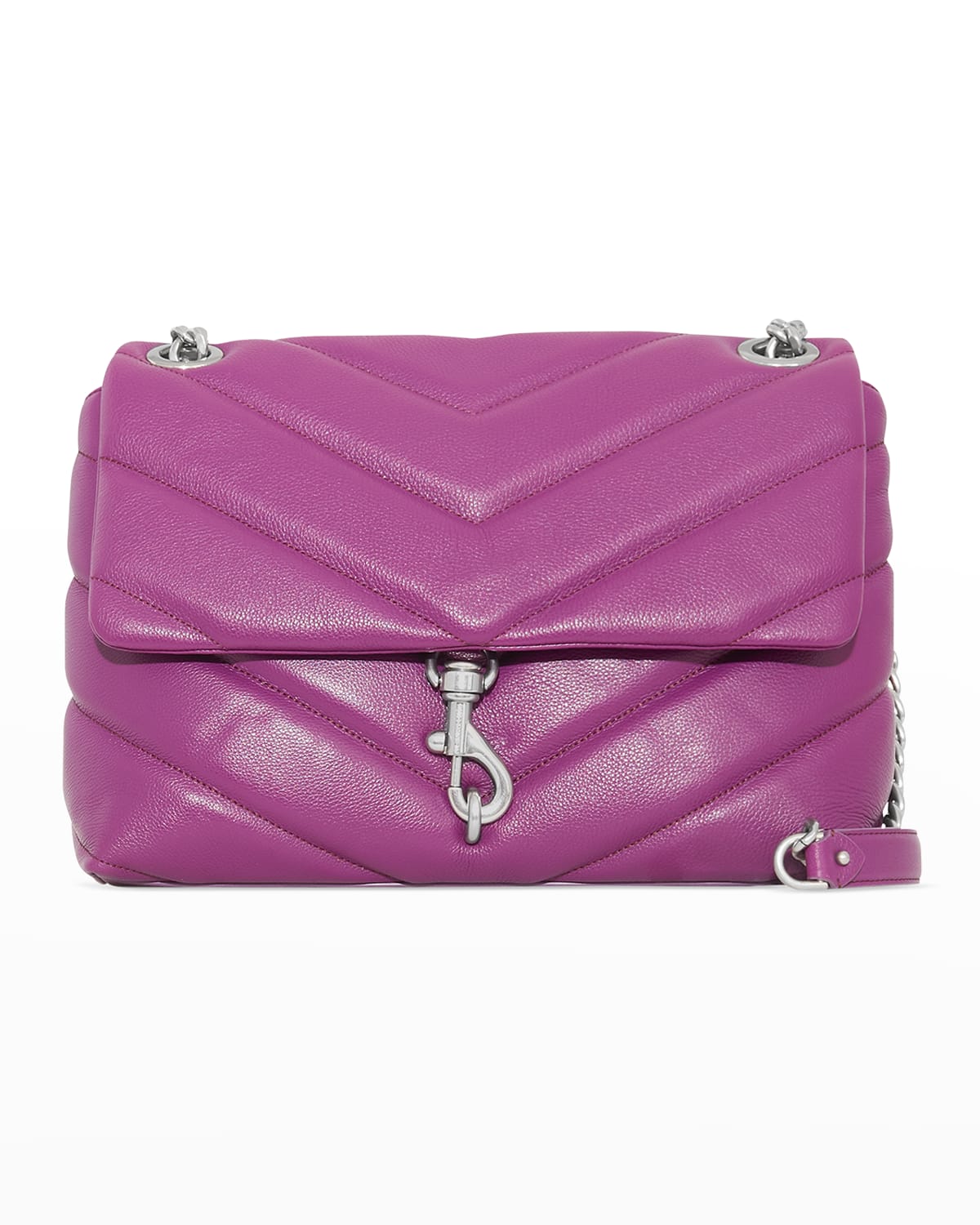 edie quilted leather flap shoulder bag