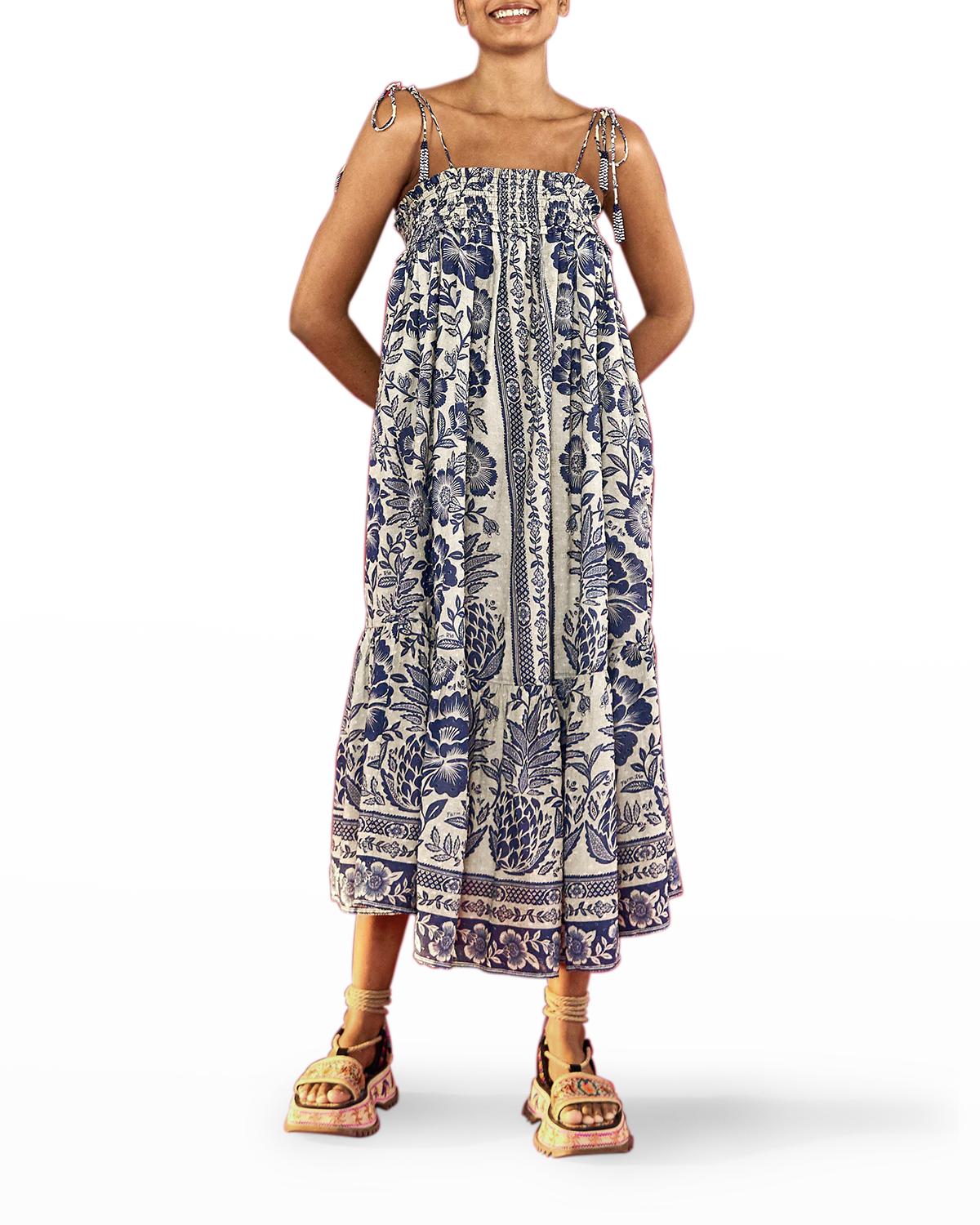 blue pineapple garden maxi dress Farm Rio Shoulder-Tie Midi Size:11.5 -12 USA (45 EU) satin party wear gown Caftan Karl Knox Men's Banded and sharing the countrys