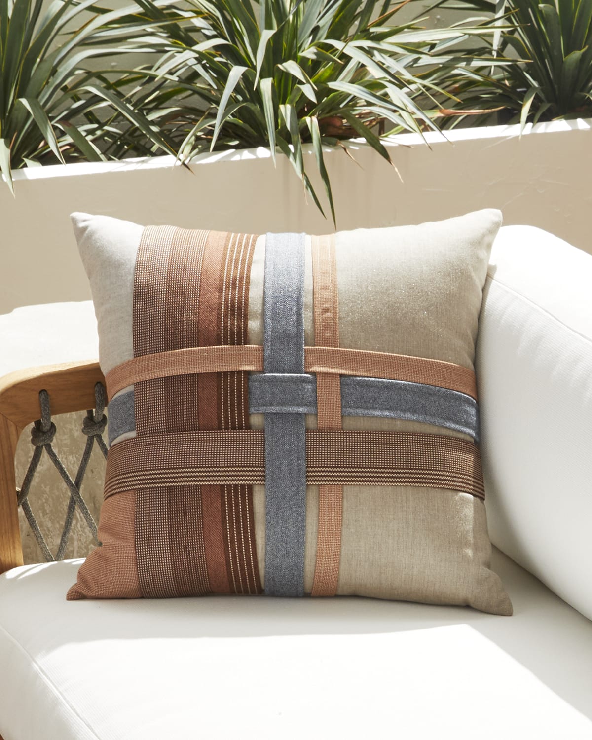 Elaine Smith Bakuba Indoor/Outdoor Pillow, 20"Sq Neiman Marcus