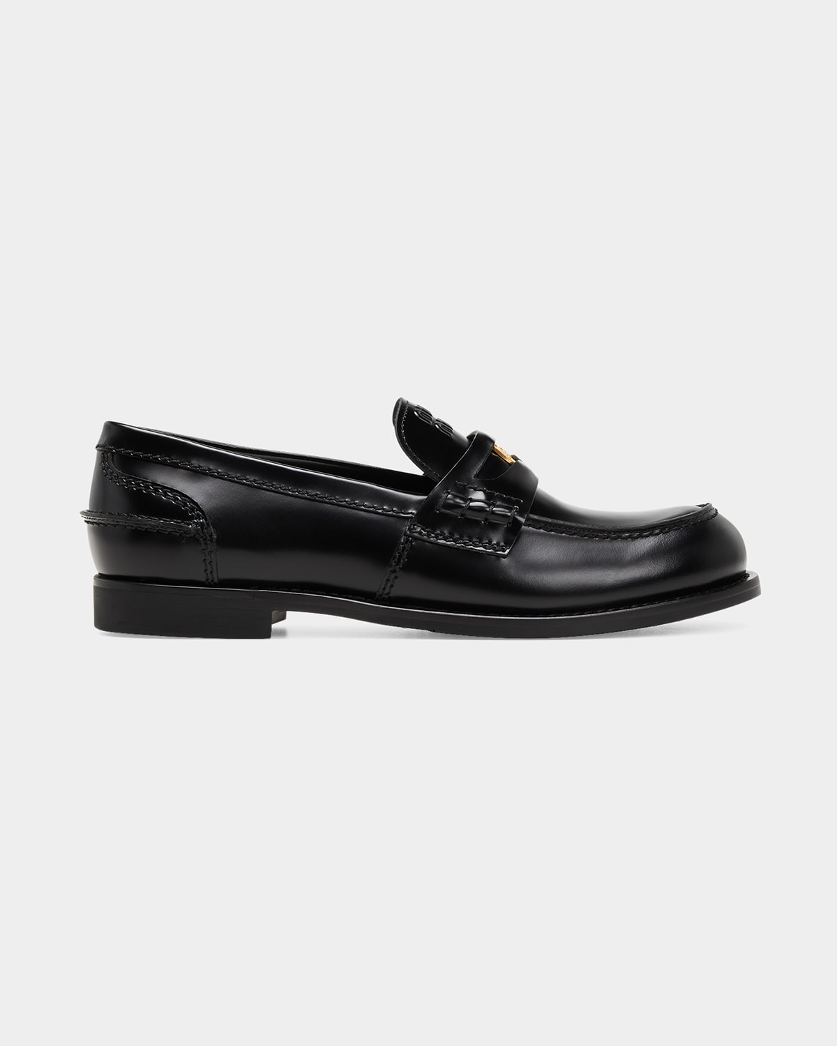 Miu Miu Patent Leather Coin Penny Loafers | Neiman Marcus