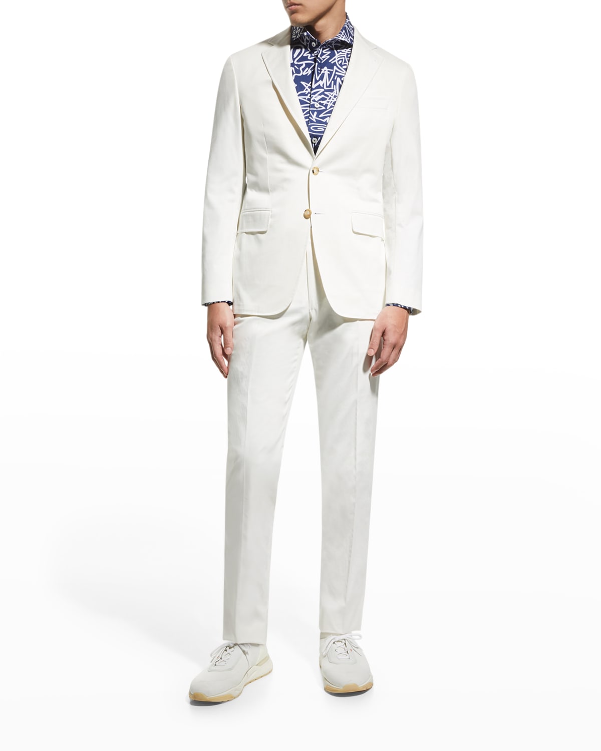 Canali Men's Solid Wool Suit | Neiman Marcus