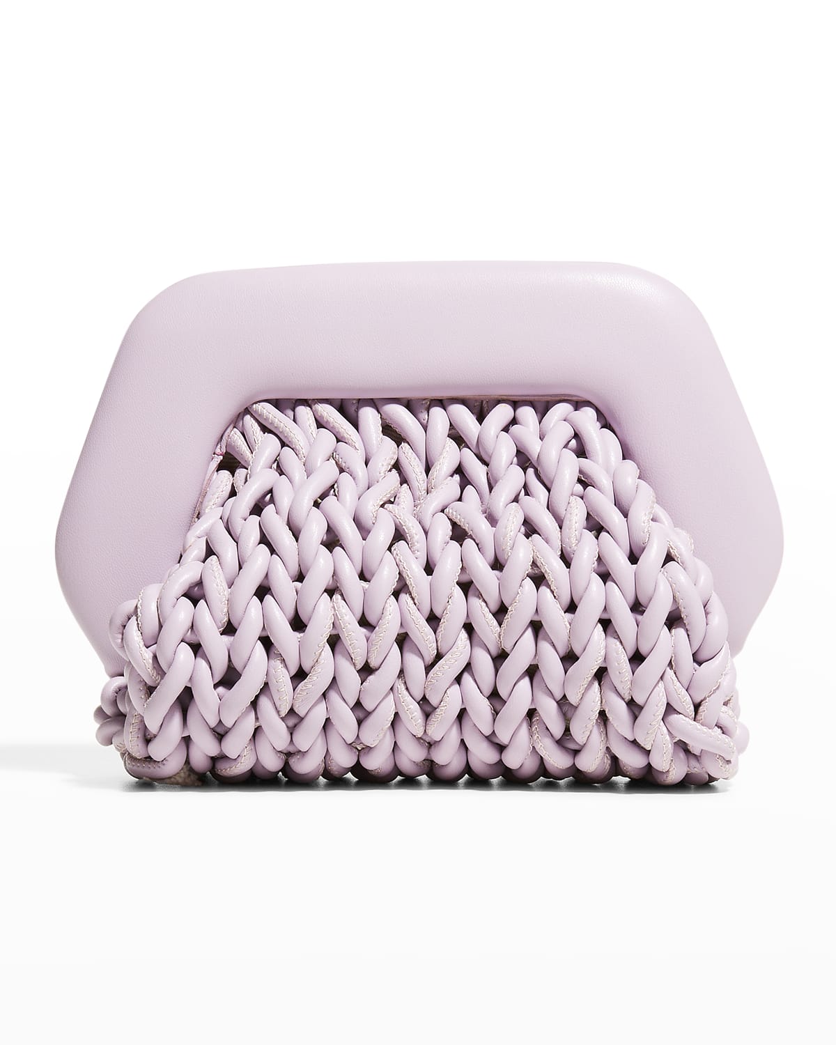 THEMOIRE Bios Knit Laminated Clutch Bag Neiman Marcus
