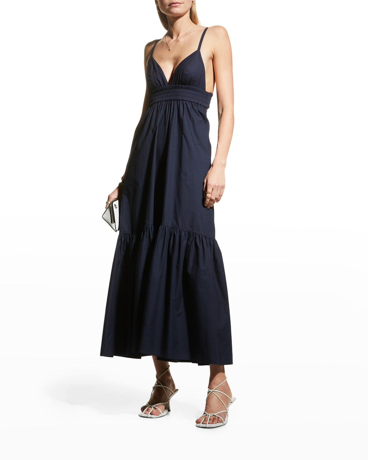 A.L.C. Moira Pleated Halter Maxi Dress | Neiman Marcus