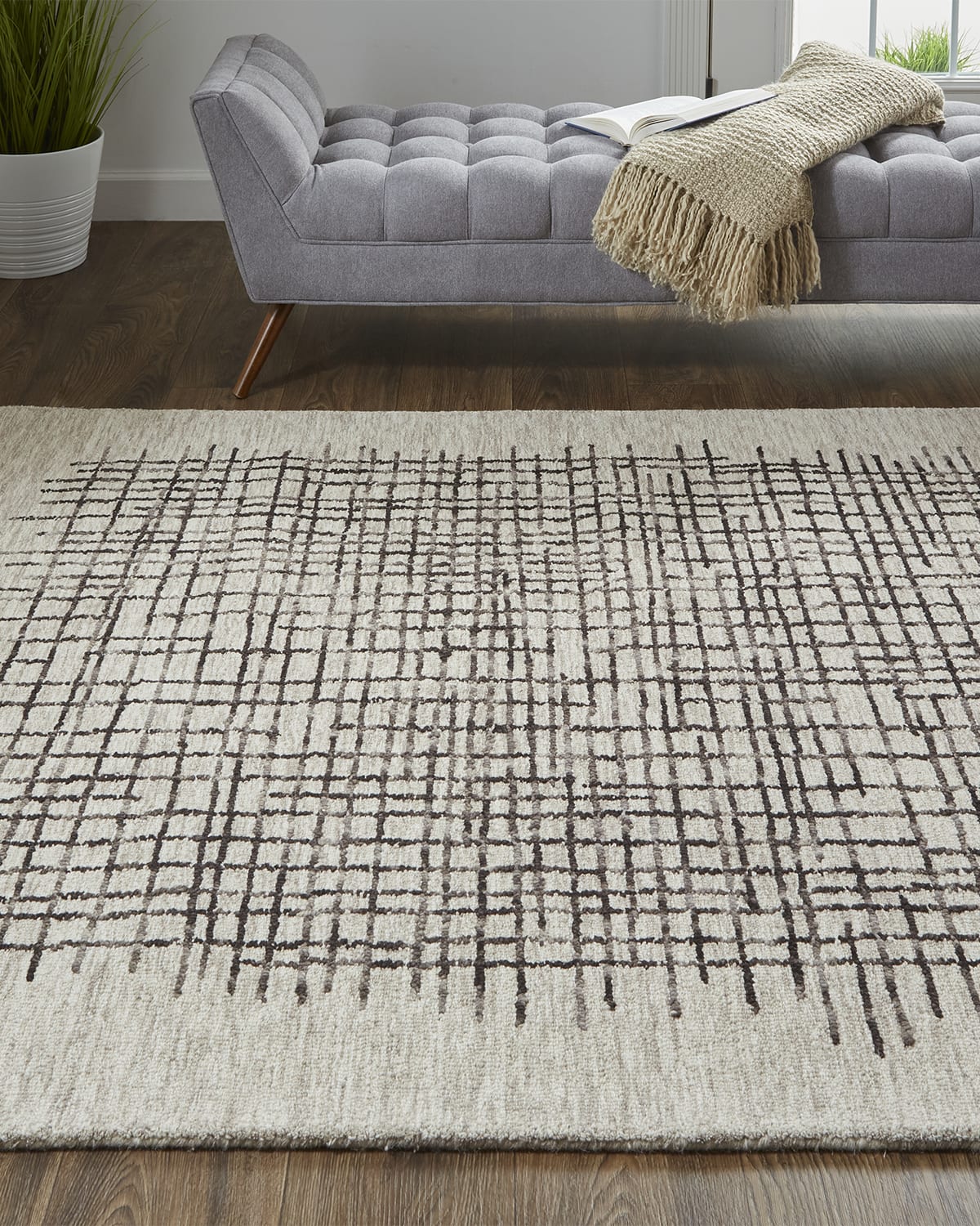 Weave & Wander Carrick Modern Tufted Architectural Rug, 4' x 6