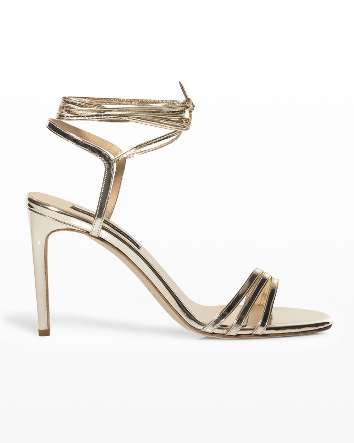 Chelsea Paris Finn Strappy Satin Ankle-Tie Sandals | Neiman Marcus