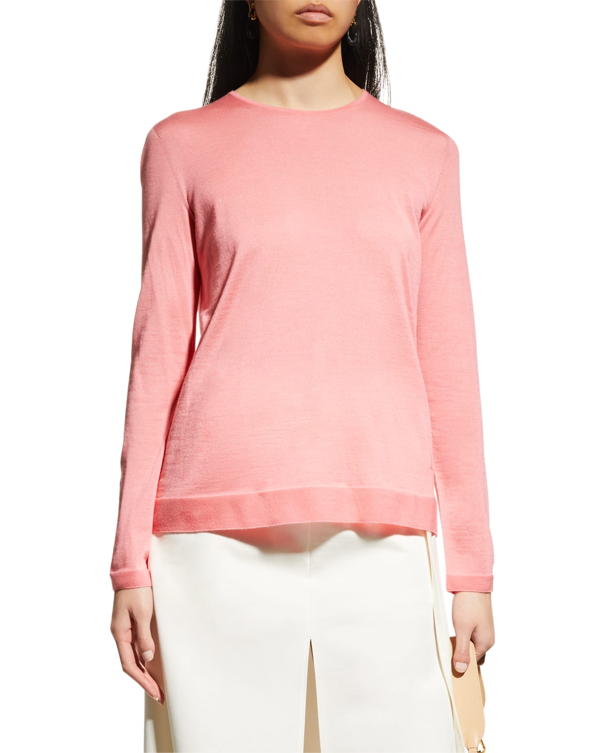 Akris Seamless Turtleneck Wool-Silk Sweater | Neiman Marcus