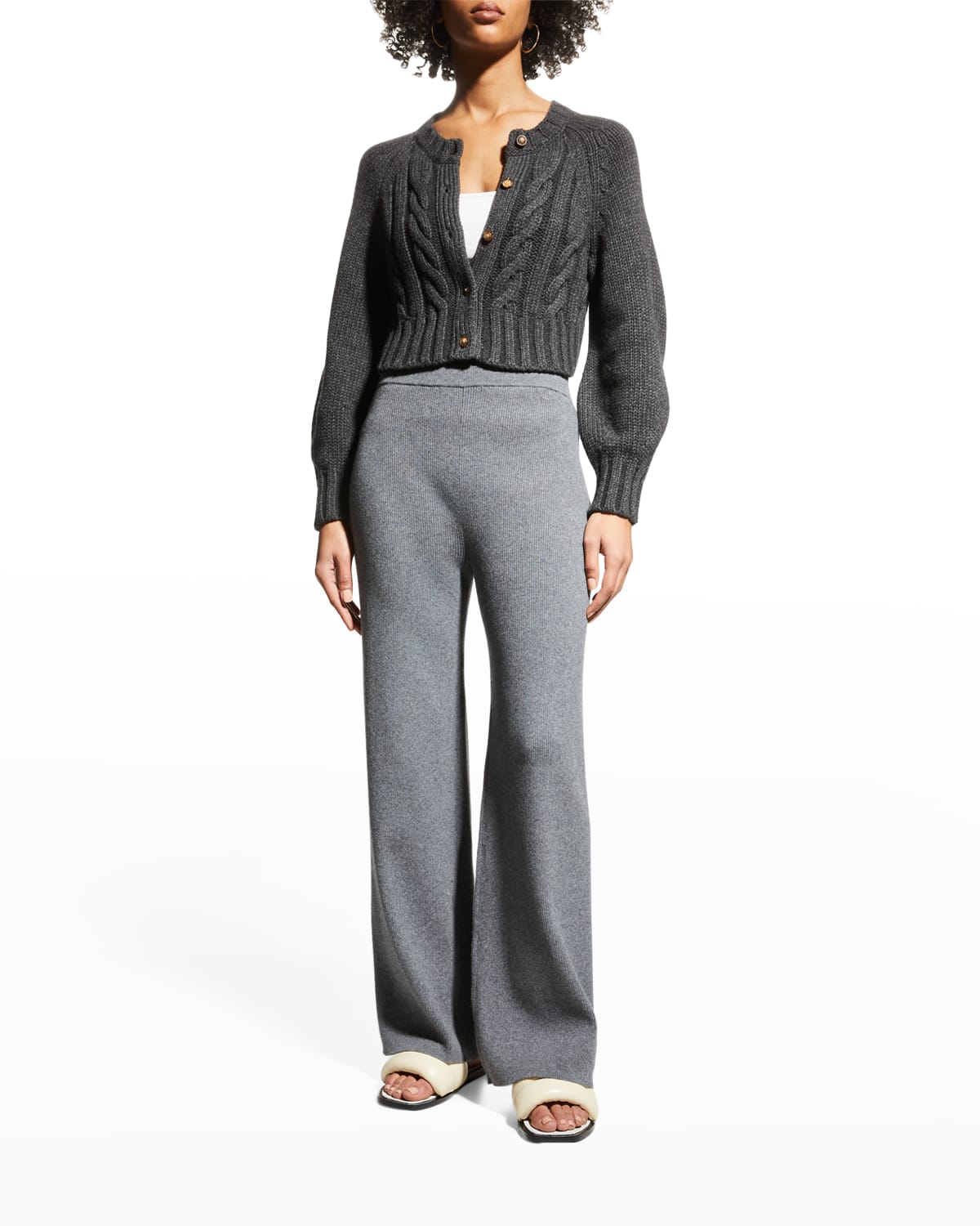 rib knit cropped cardigan