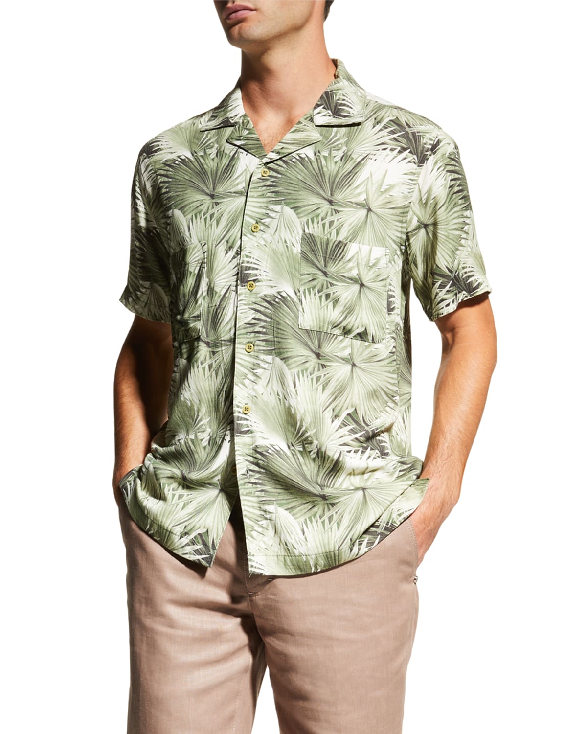 Fisher + Baker Men's Radium Short Sleeve Sport Shirt | Neiman Marcus