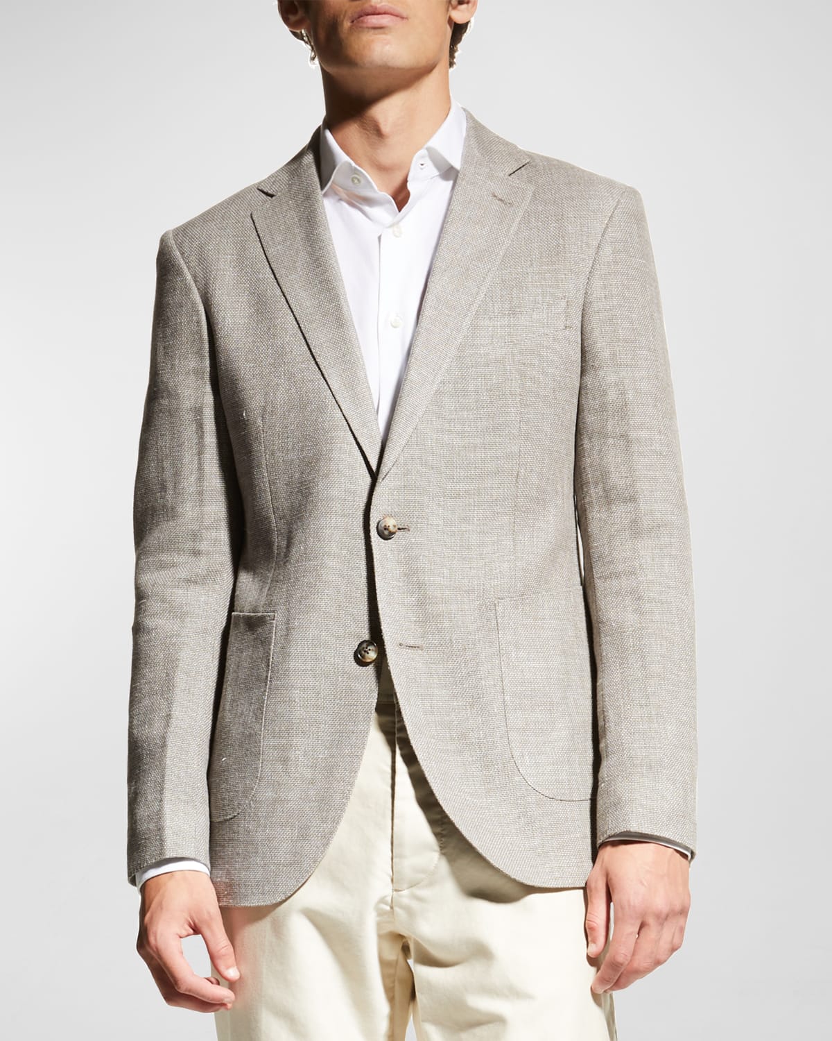 ZEGNA Men's Linen-Blend Chore Jacket | Neiman Marcus