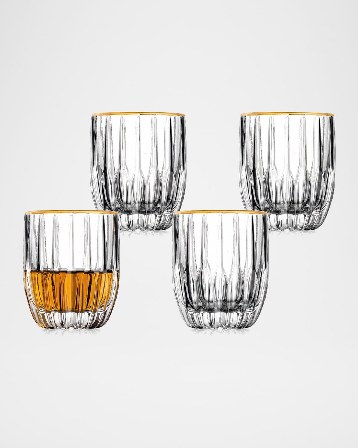 8 Oak Lane White Rattan OldFashioned Glasses, Set of 4 Neiman Marcus