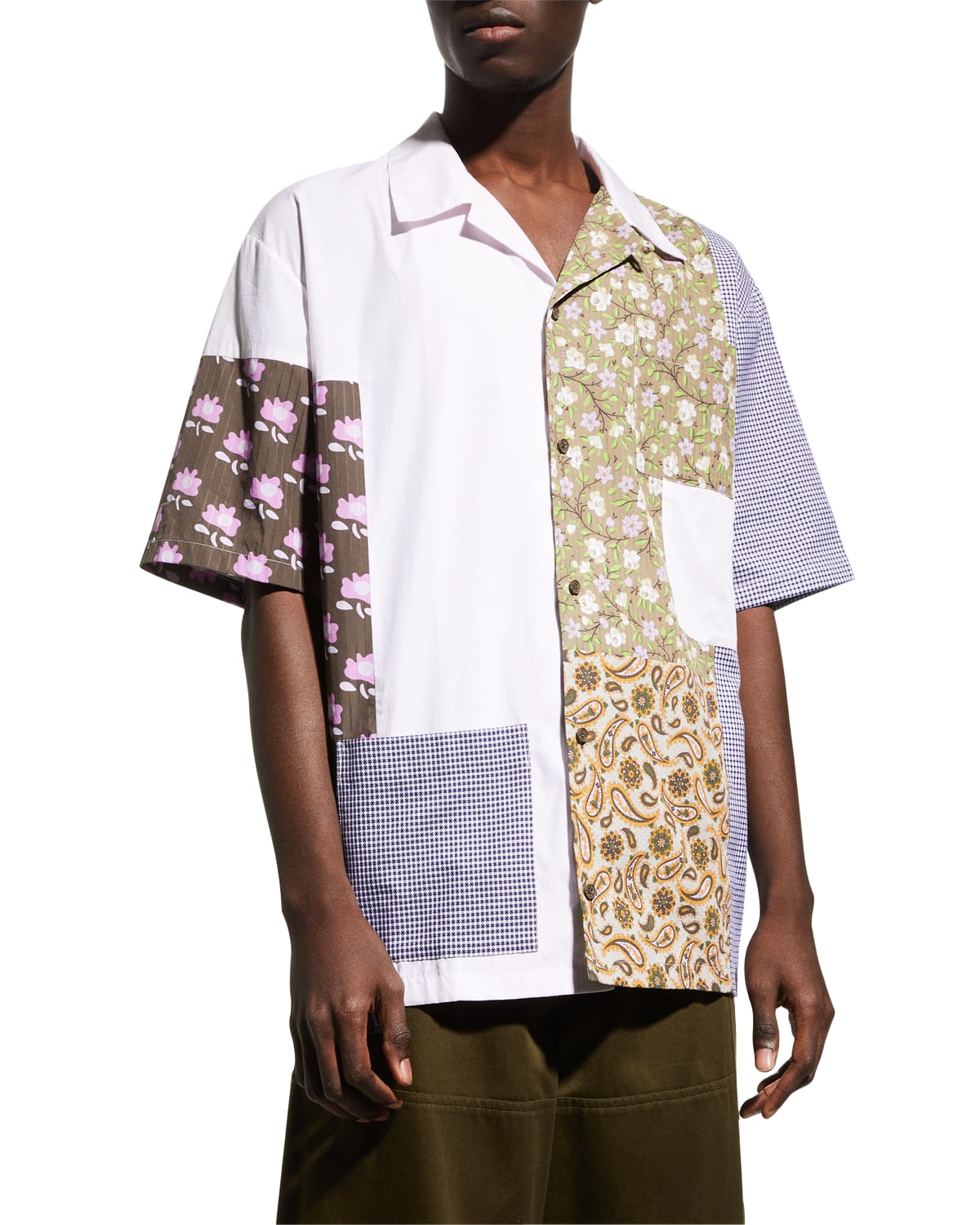 TEDDY VONRANSON Men's HandEmbroidered Camp Shirt Neiman Marcus