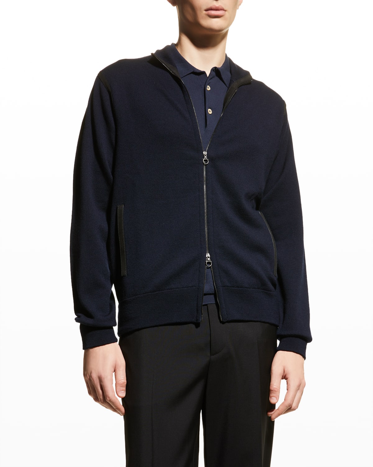 ZEGNA Men's Solid Track Jacket Neiman Marcus
